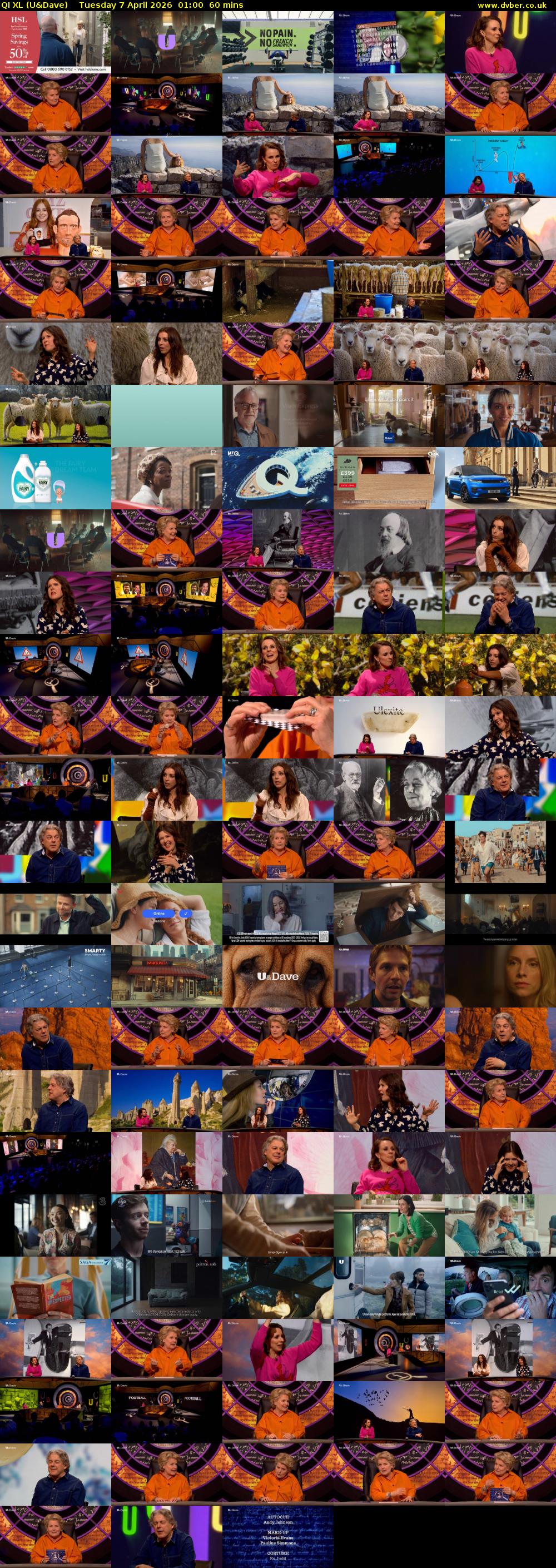 QI XL (U&Dave) Tuesday 7 April 2026 01:00 - 02:00