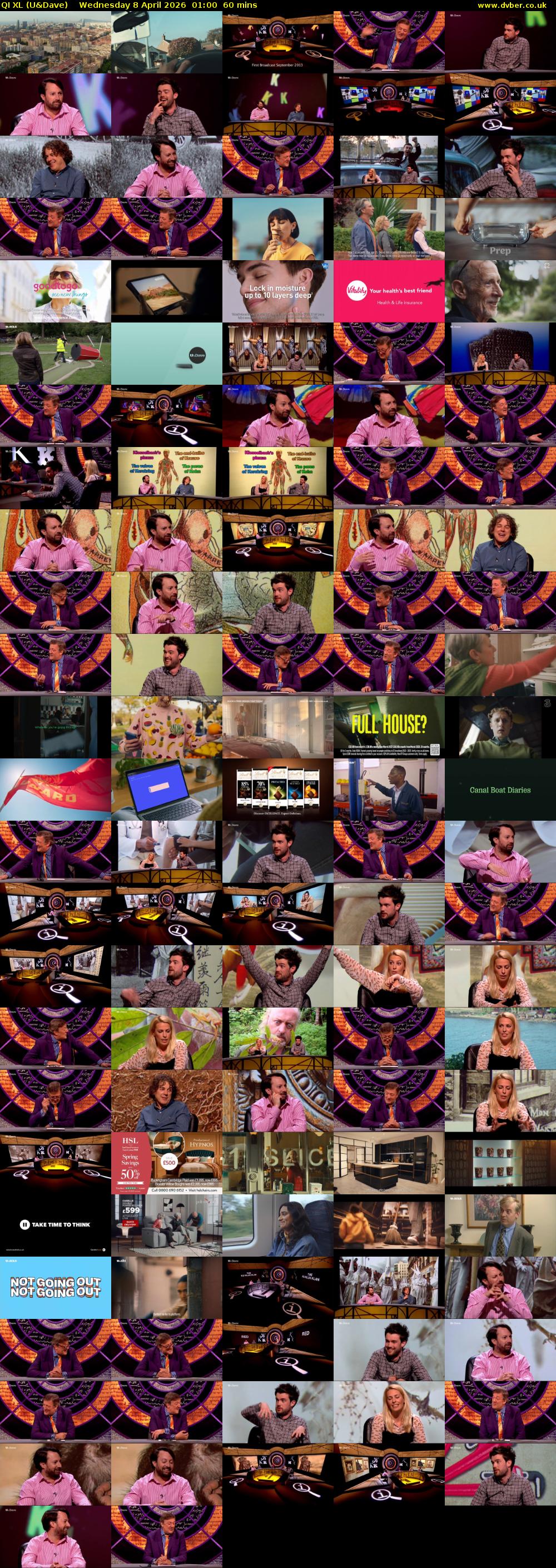 QI XL (U&Dave) Wednesday 8 April 2026 01:00 - 02:00
