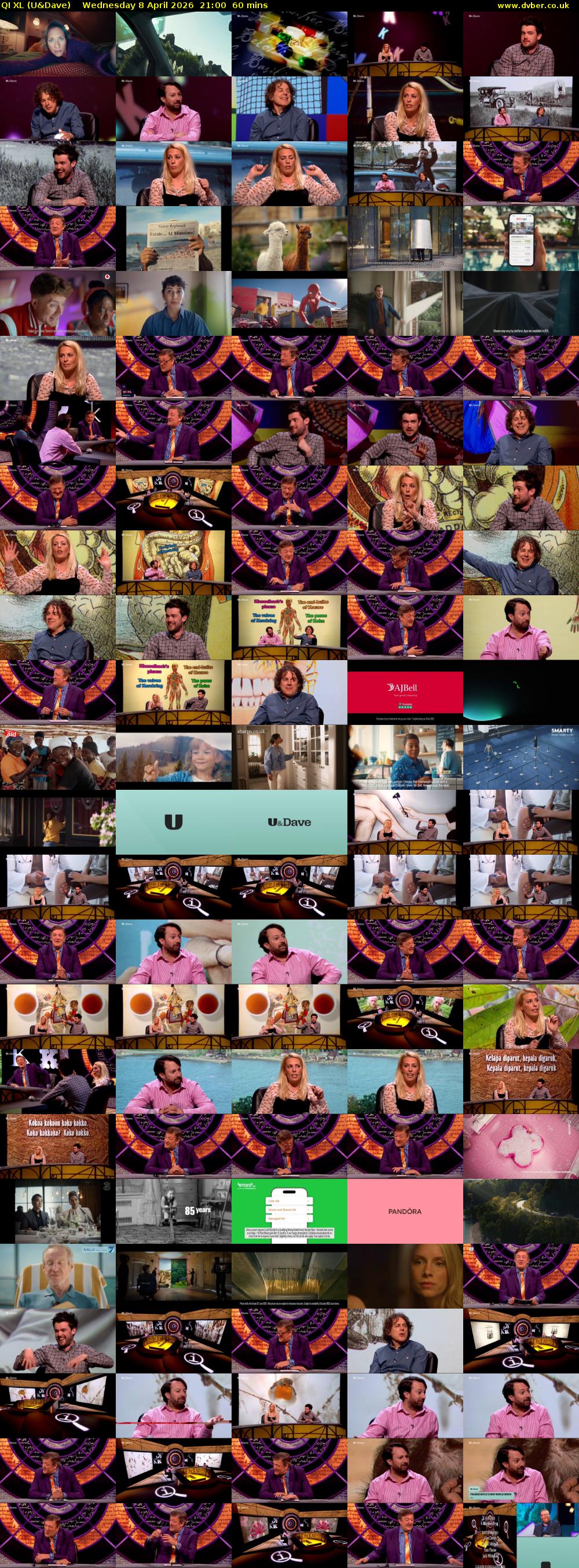 QI XL (U&Dave) Wednesday 8 April 2026 21:00 - 22:00