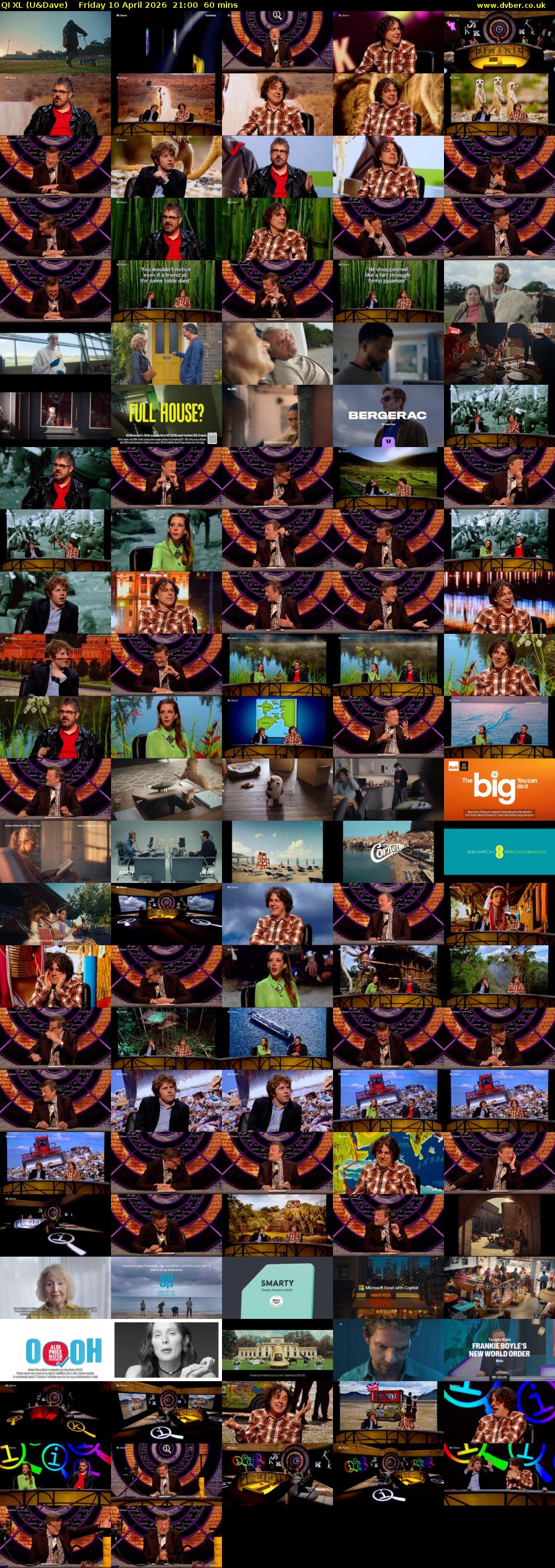 QI XL (U&Dave) Friday 10 April 2026 21:00 - 22:00