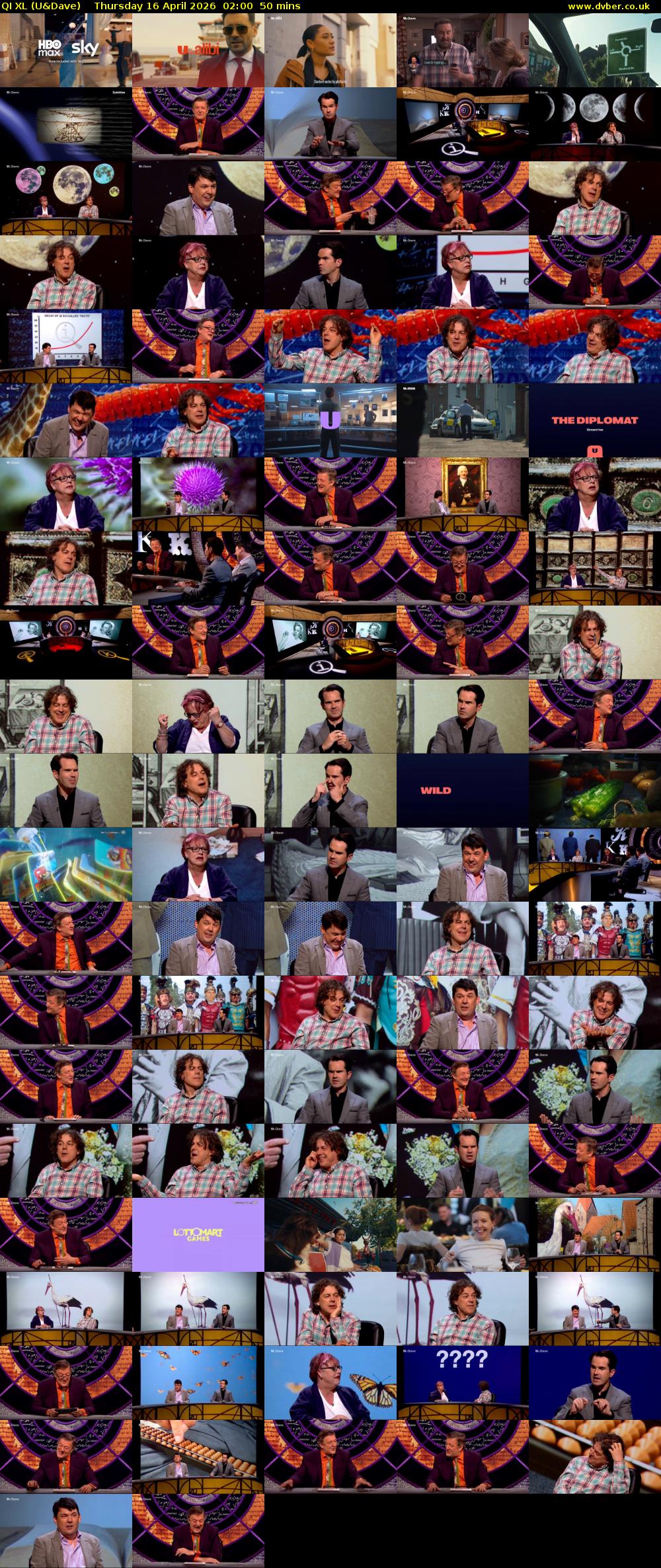 QI XL (U&Dave) Thursday 16 April 2026 02:00 - 02:50