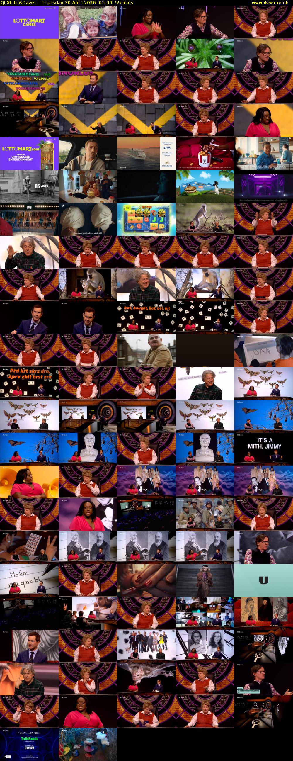QI XL (U&Dave) Thursday 30 April 2026 01:40 - 02:35