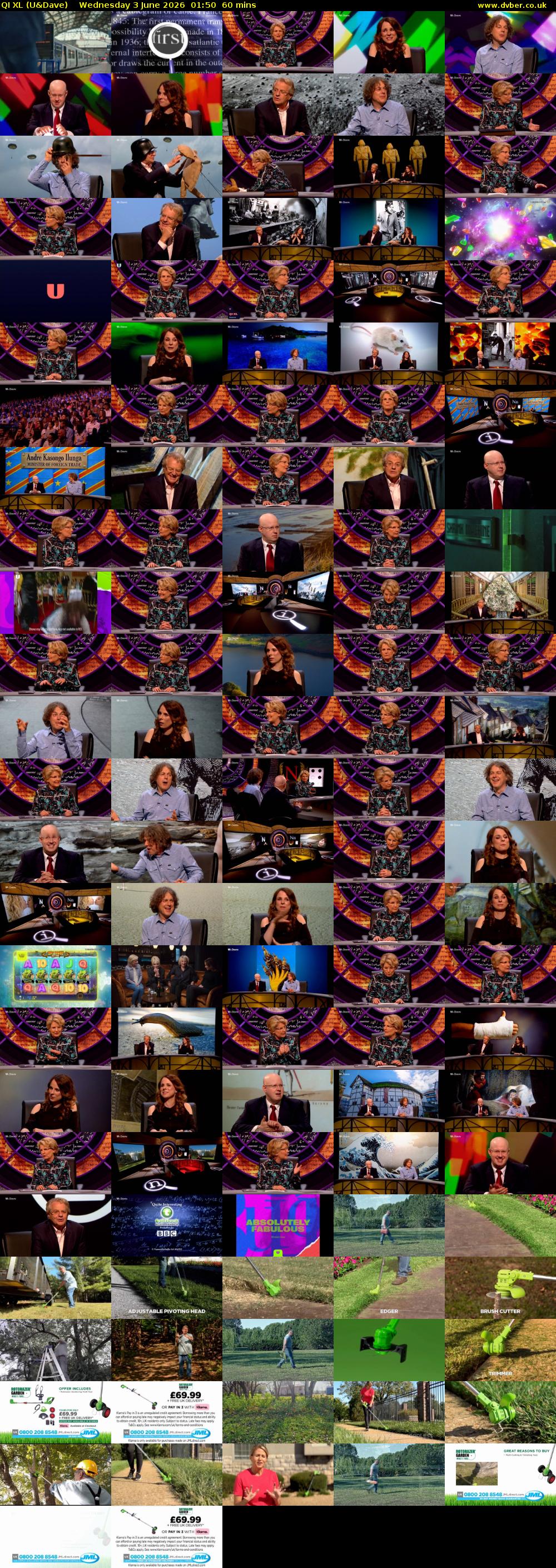 QI XL (U&Dave) Wednesday 3 June 2026 01:50 - 02:50