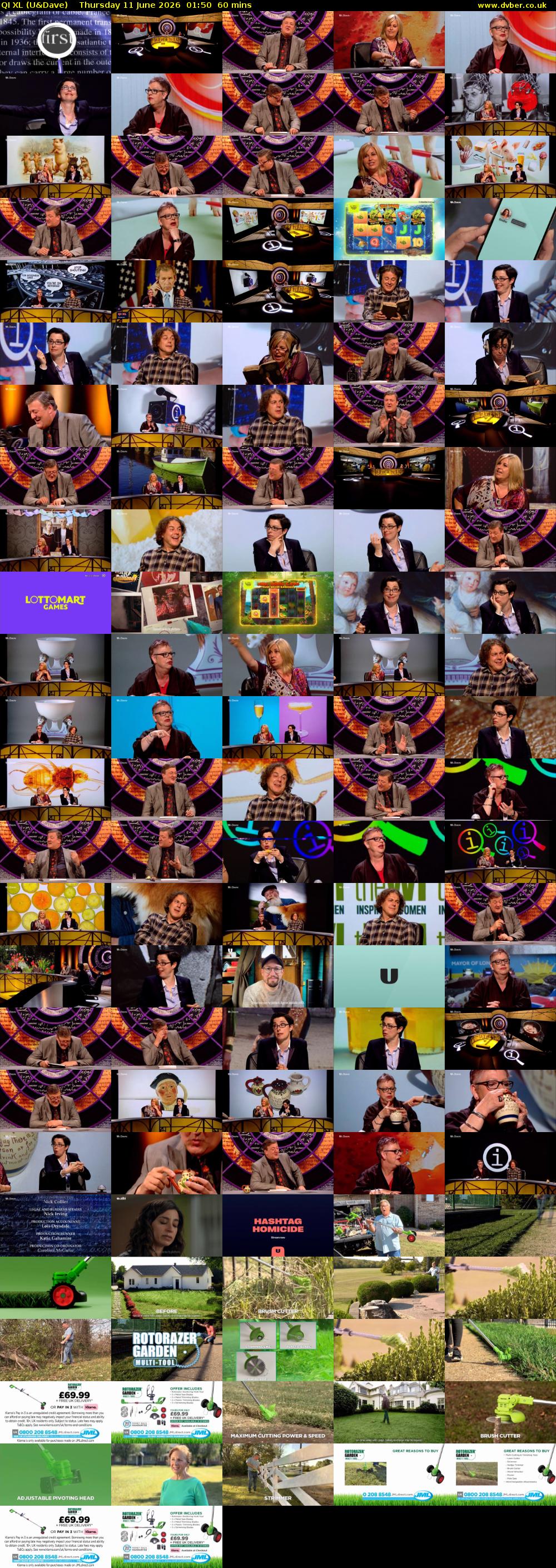 QI XL (U&Dave) Thursday 11 June 2026 01:50 - 02:50