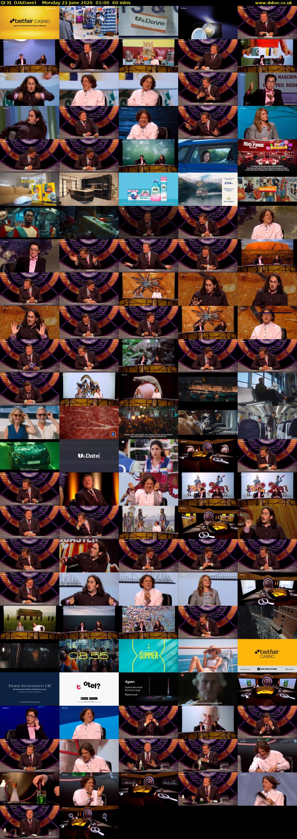 QI XL (U&Dave) Monday 22 June 2026 01:00 - 02:00