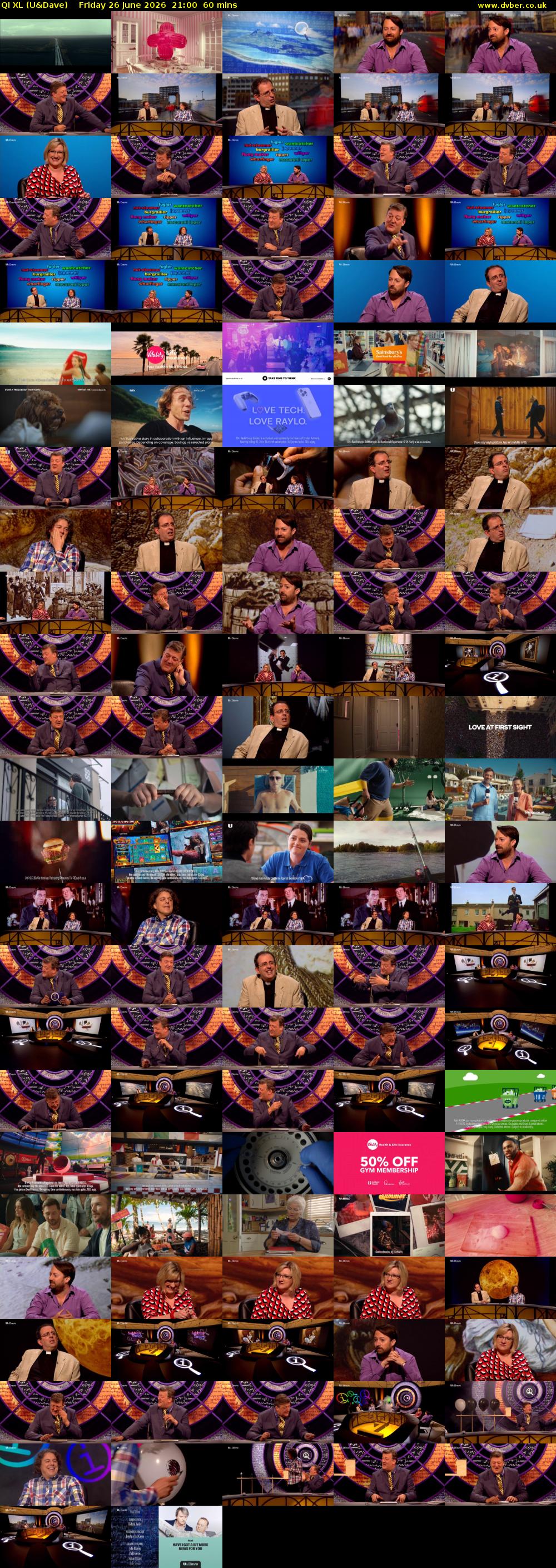 QI XL (U&Dave) Friday 26 June 2026 21:00 - 22:00