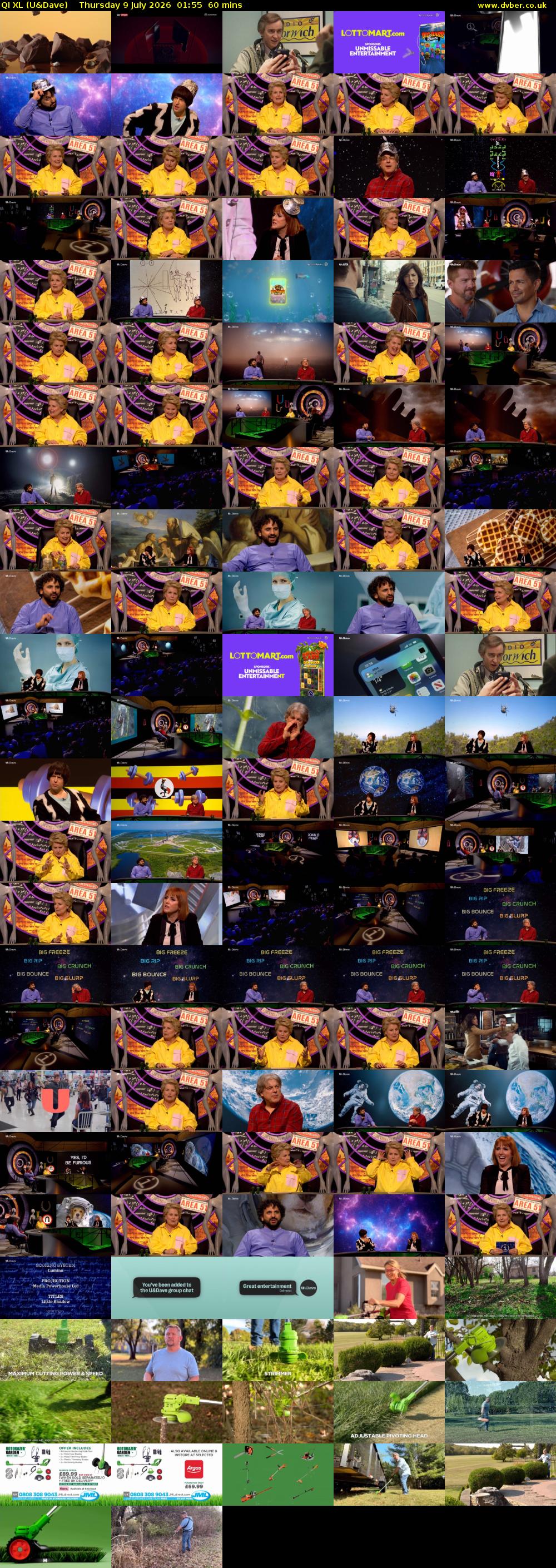 QI XL (U&Dave) Thursday 9 July 2026 01:55 - 02:55