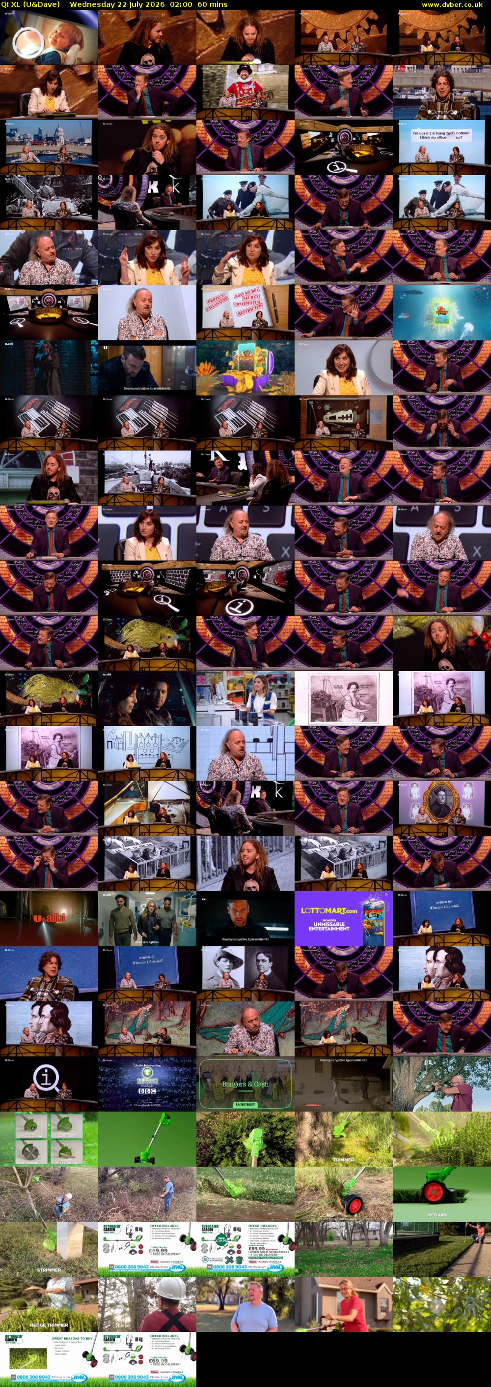 QI XL (U&Dave) Wednesday 22 July 2026 02:00 - 03:00