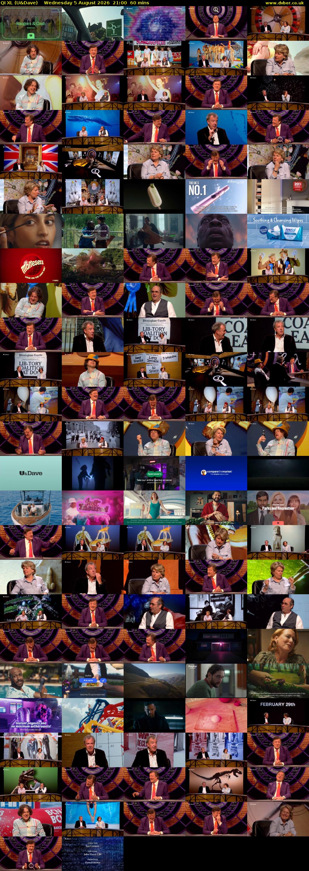 QI XL (U&Dave) Wednesday 5 August 2026 21:00 - 22:00