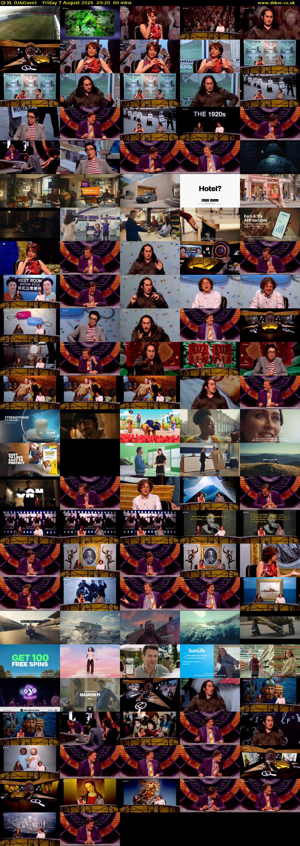 QI XL (U&Dave) Friday 7 August 2026 20:20 - 21:20