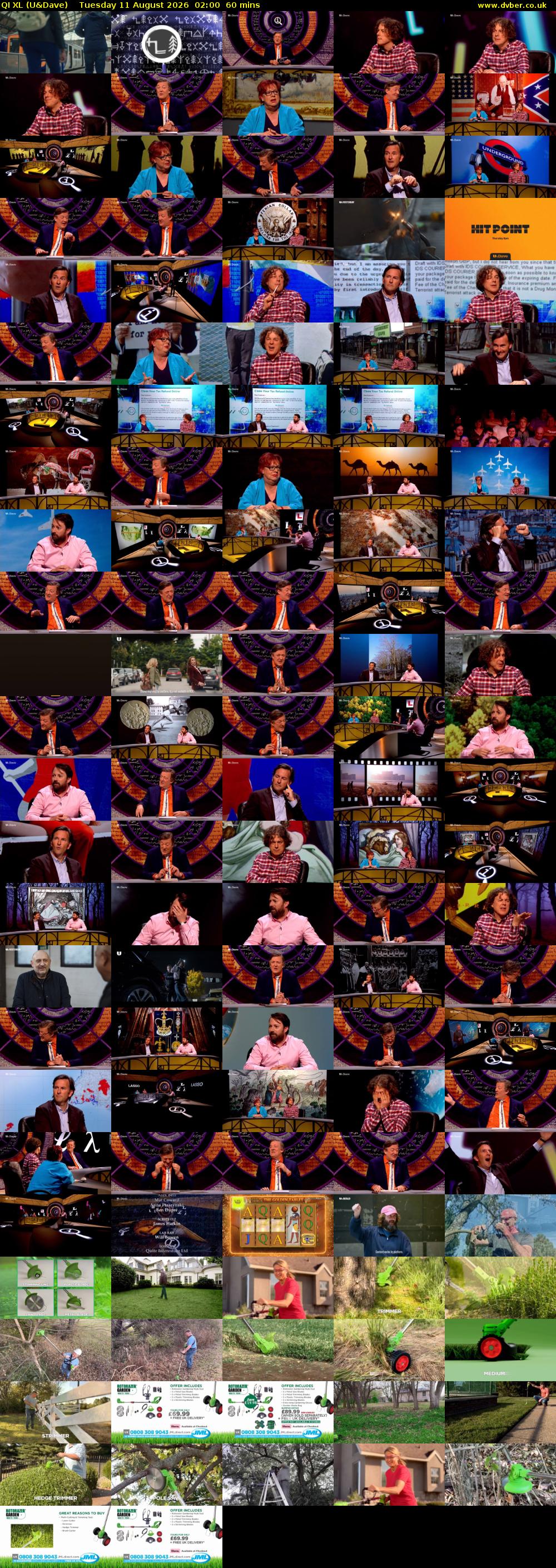 QI XL (U&Dave) Tuesday 11 August 2026 02:00 - 03:00