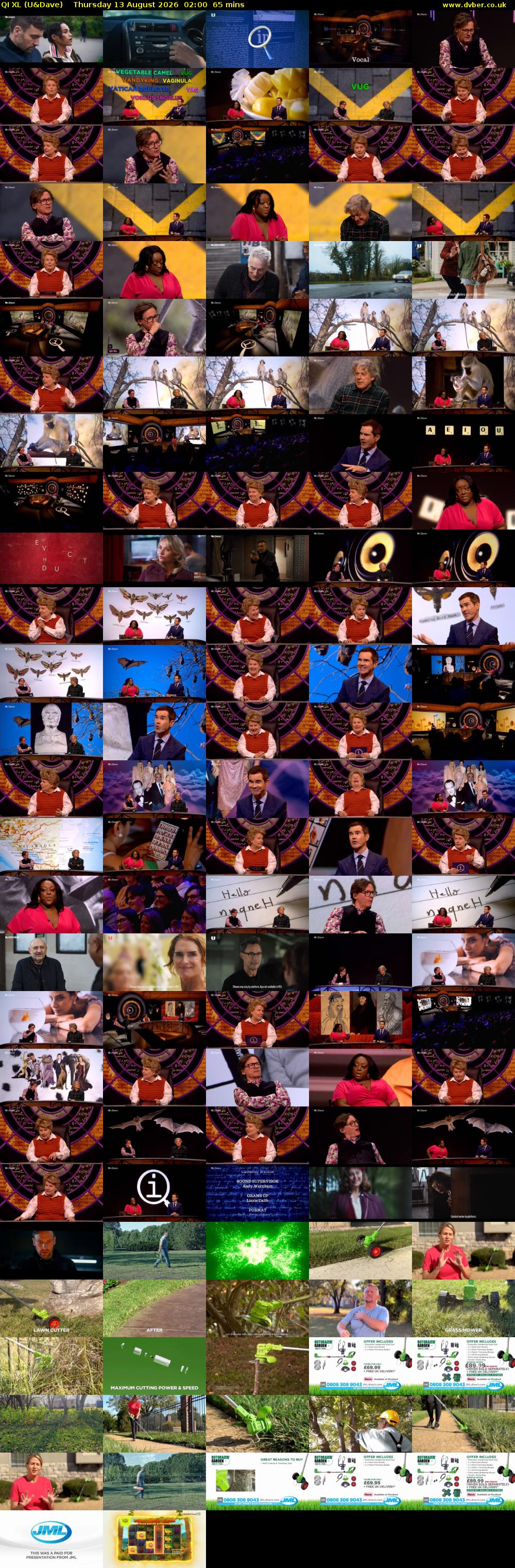 QI XL (U&Dave) Thursday 13 August 2026 02:00 - 03:05