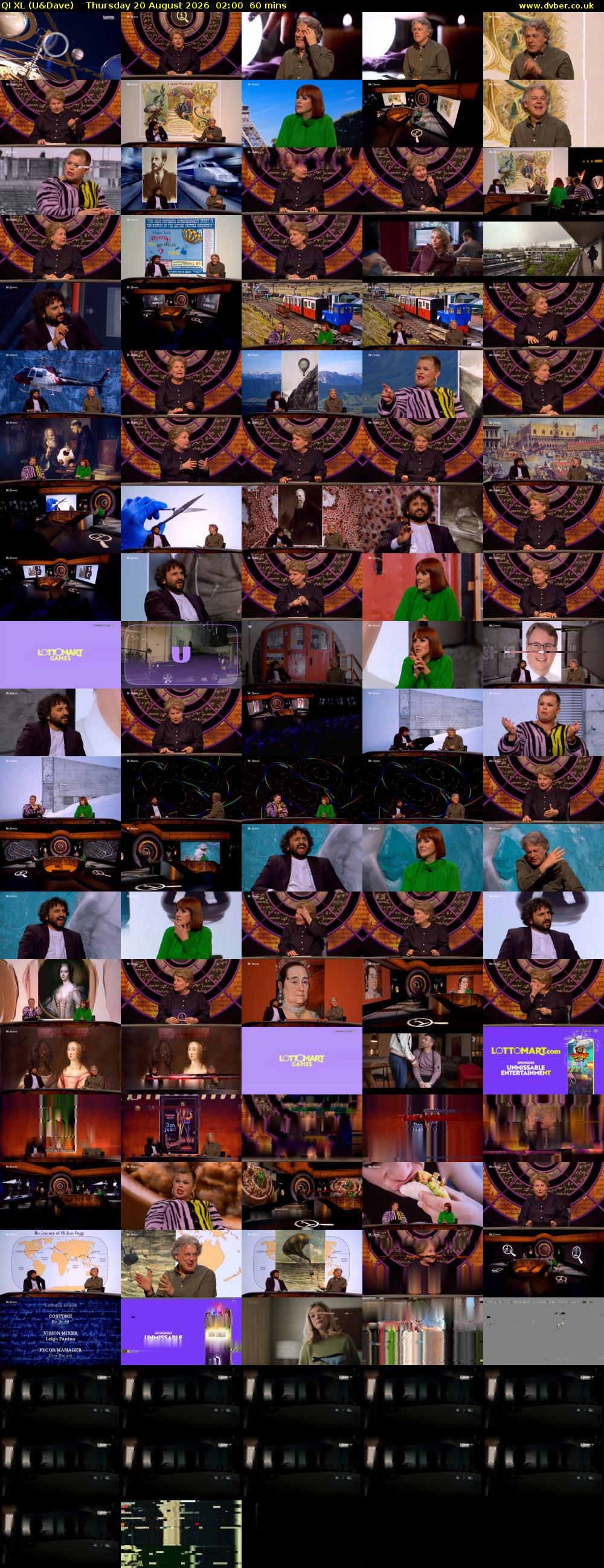 QI XL (U&Dave) Thursday 20 August 2026 02:00 - 03:00