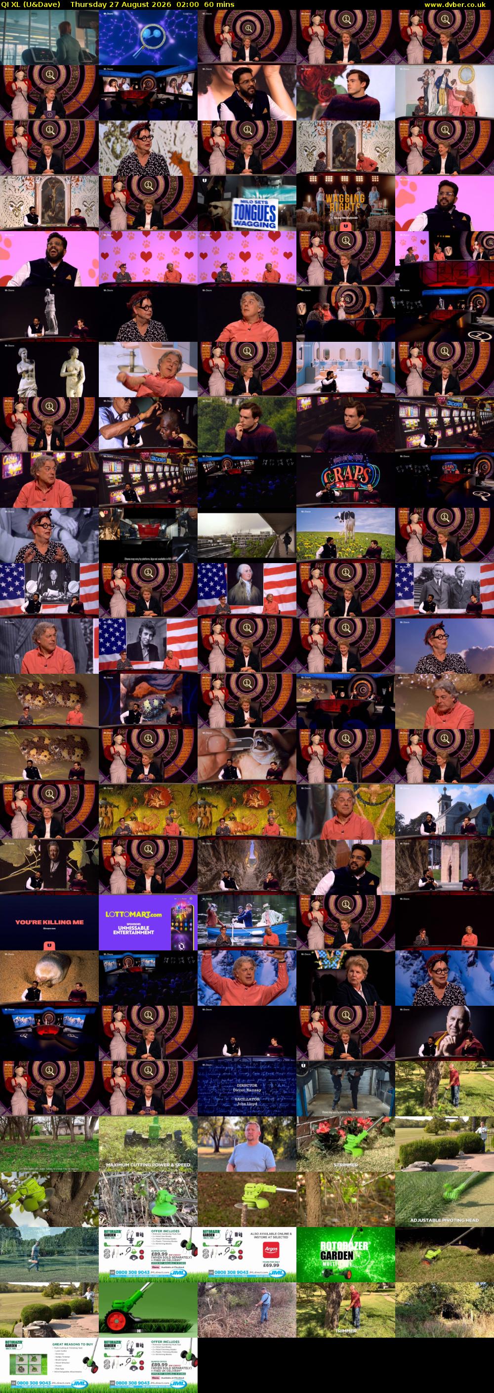 QI XL (U&Dave) Thursday 27 August 2026 02:00 - 03:00
