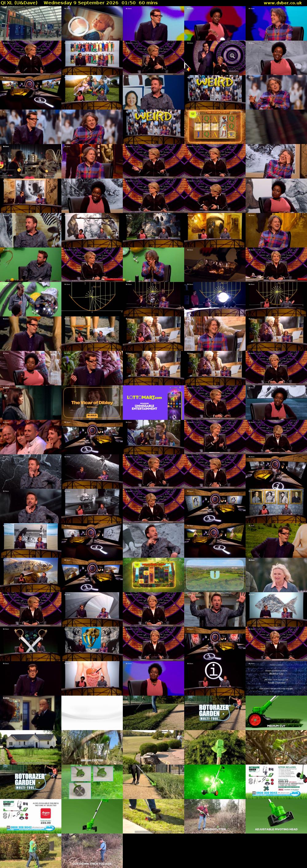 QI XL (U&Dave) Wednesday 9 September 2026 01:50 - 02:50