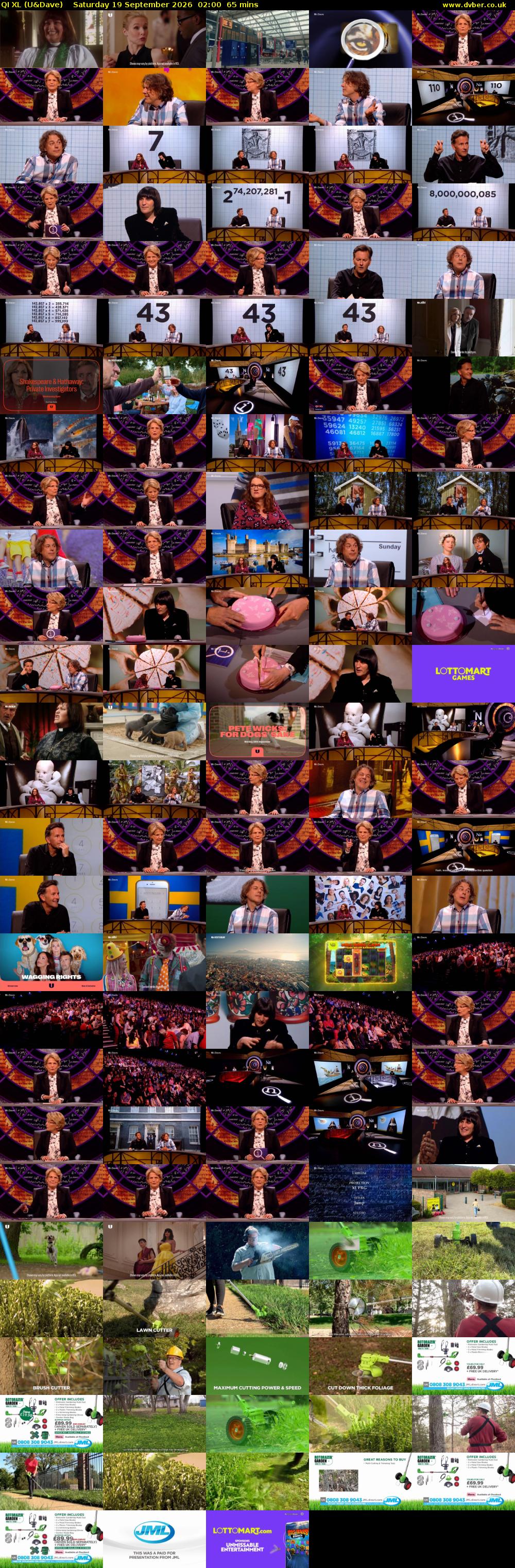 QI XL (U&Dave) Saturday 19 September 2026 02:00 - 03:05