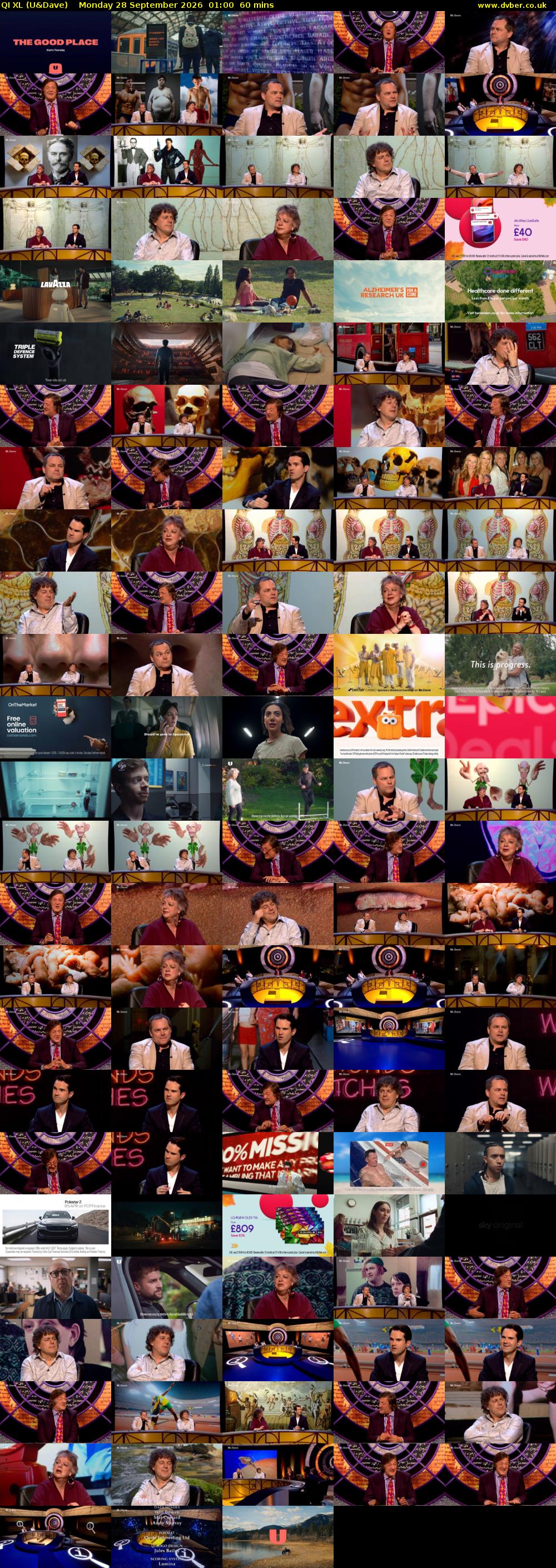 QI XL (U&Dave) Monday 28 September 2026 01:00 - 02:00