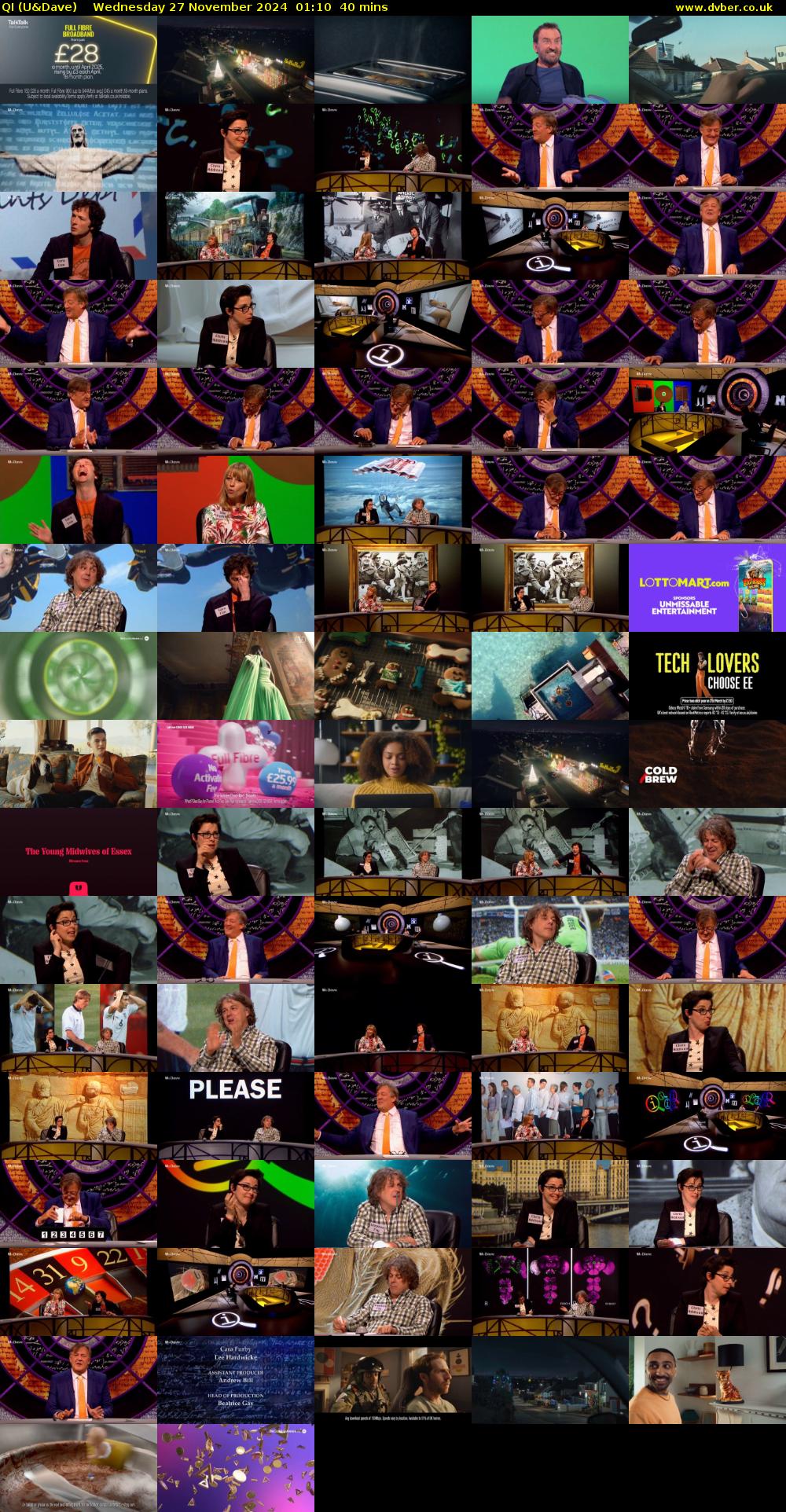 QI (U&Dave) Wednesday 27 November 2024 01:10 - 01:50