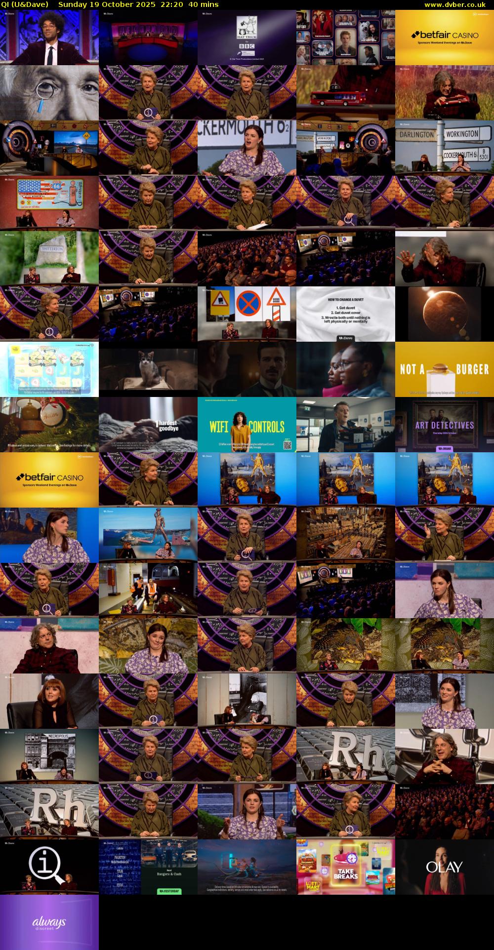 QI (U&Dave) Sunday 19 October 2025 22:20 - 23:00