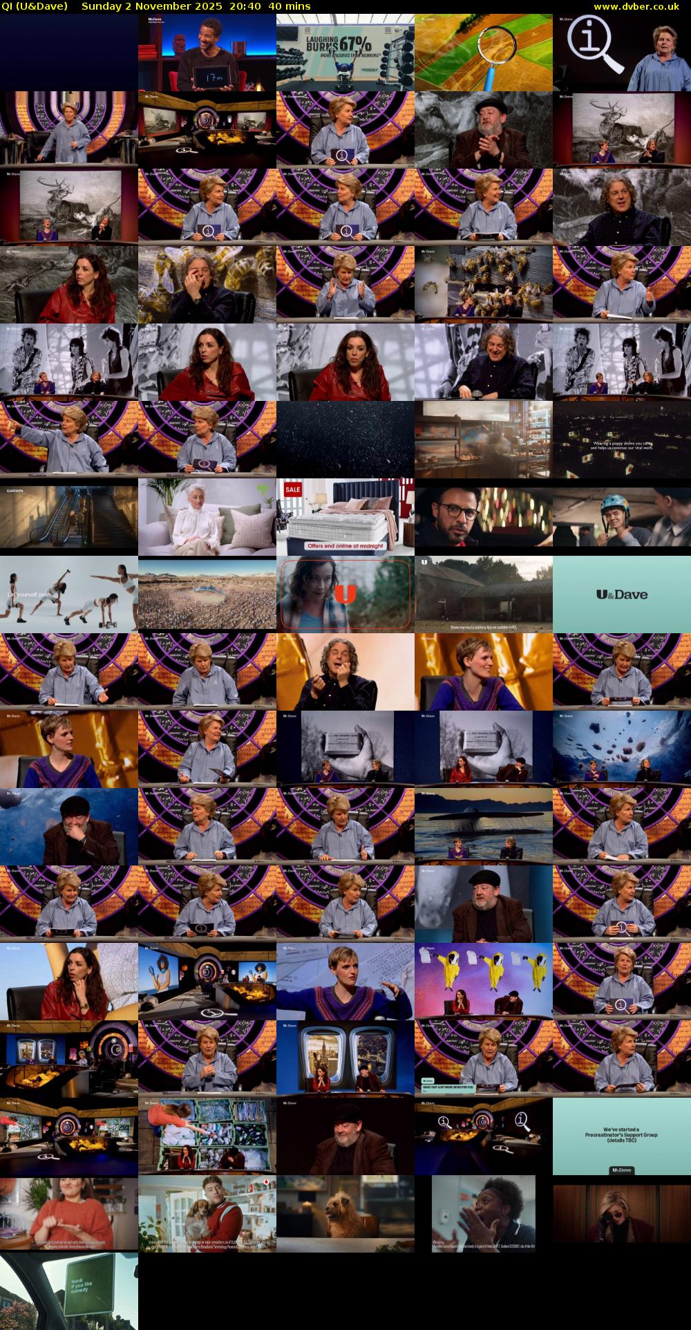 QI (U&Dave) Sunday 2 November 2025 20:40 - 21:20