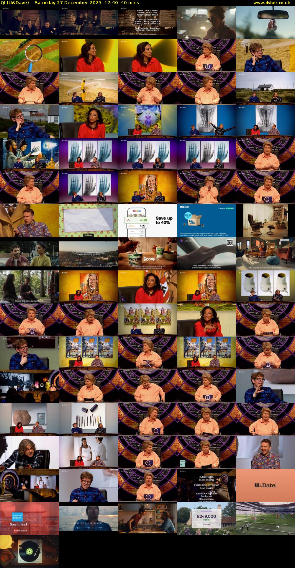 QI (U&Dave) Saturday 27 December 2025 17:40 - 18:20