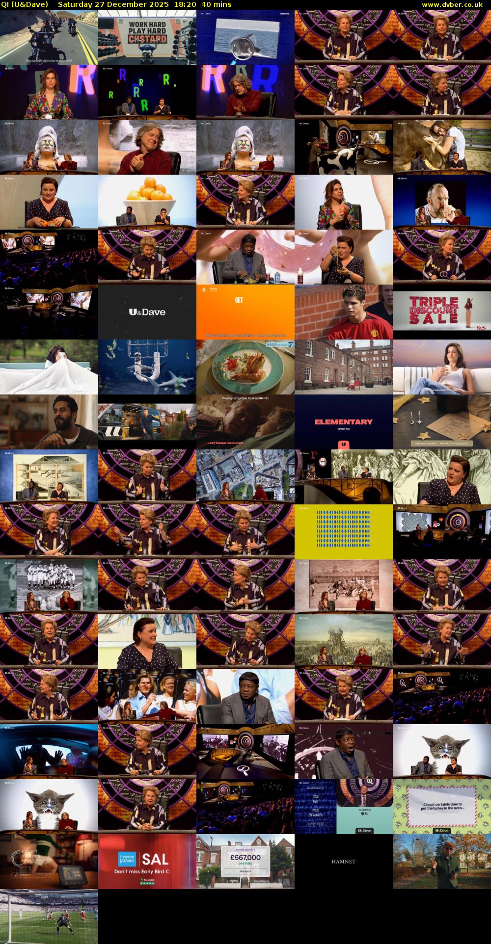 QI (U&Dave) Saturday 27 December 2025 18:20 - 19:00