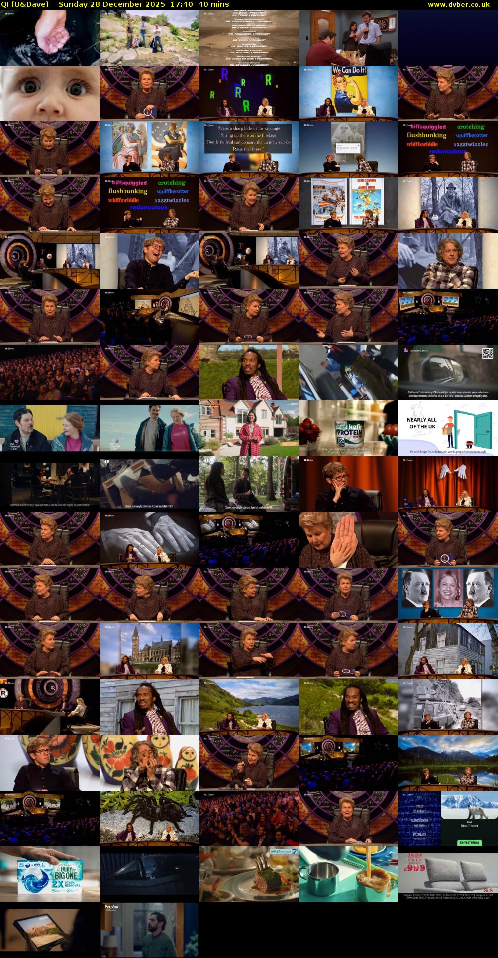 QI (U&Dave) Sunday 28 December 2025 17:40 - 18:20