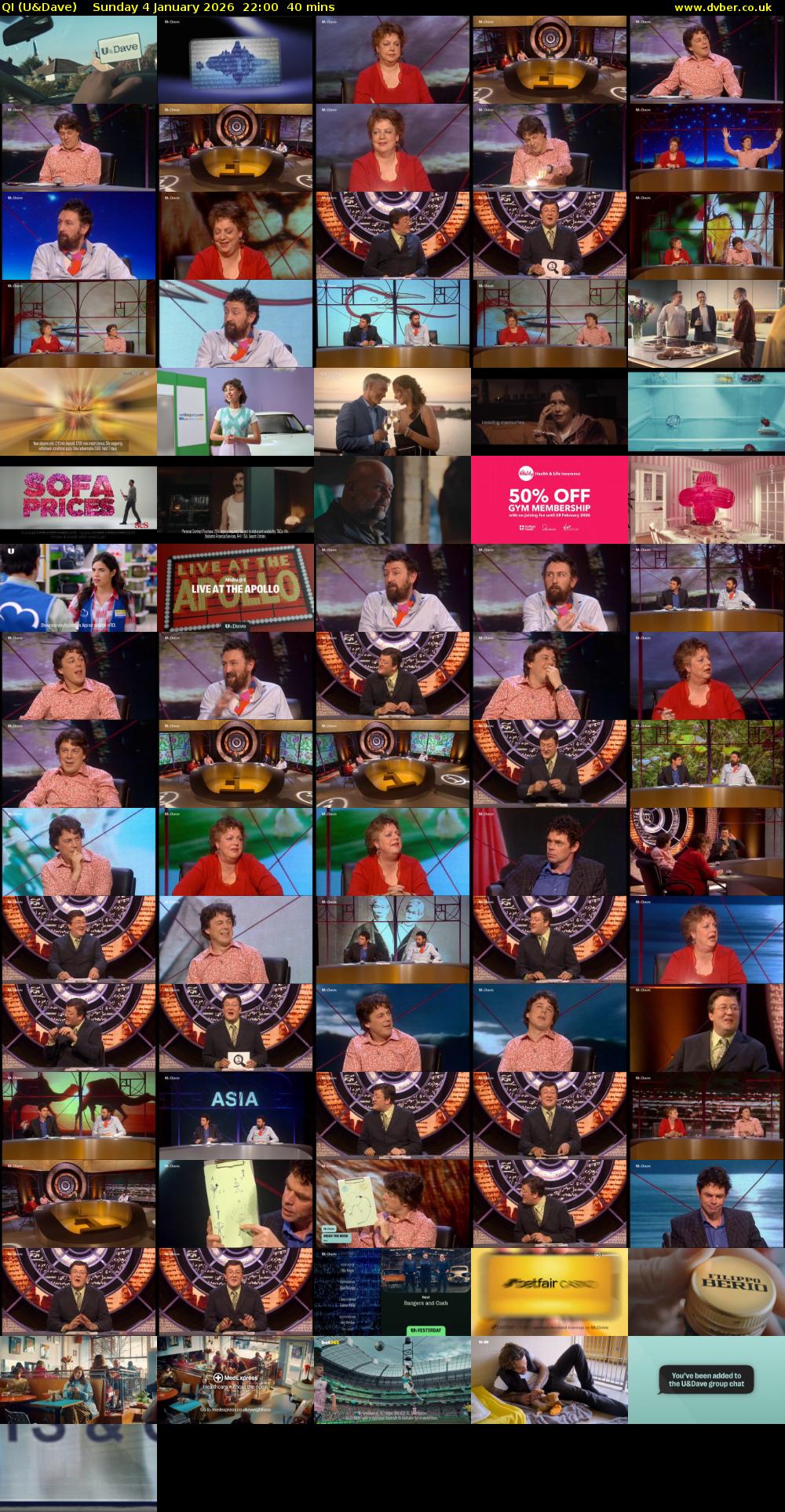 QI (U&Dave) Sunday 4 January 2026 22:00 - 22:40