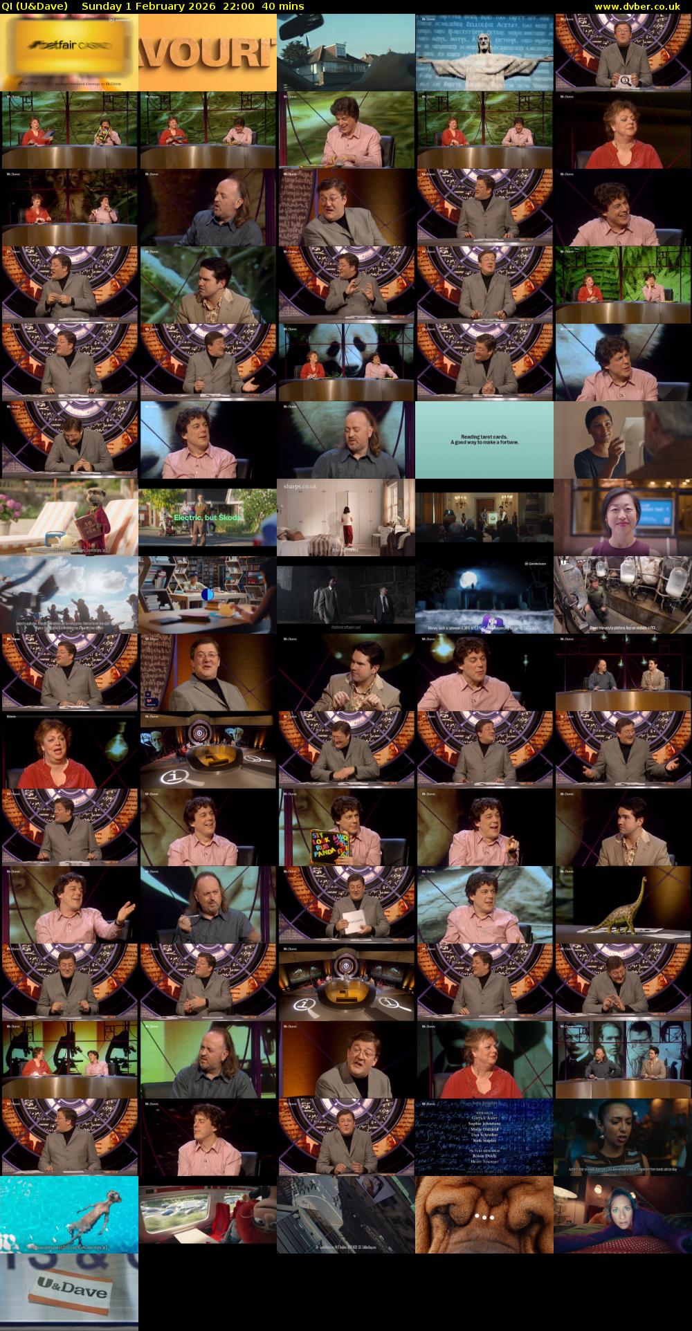 QI (U&Dave) Sunday 1 February 2026 22:00 - 22:40