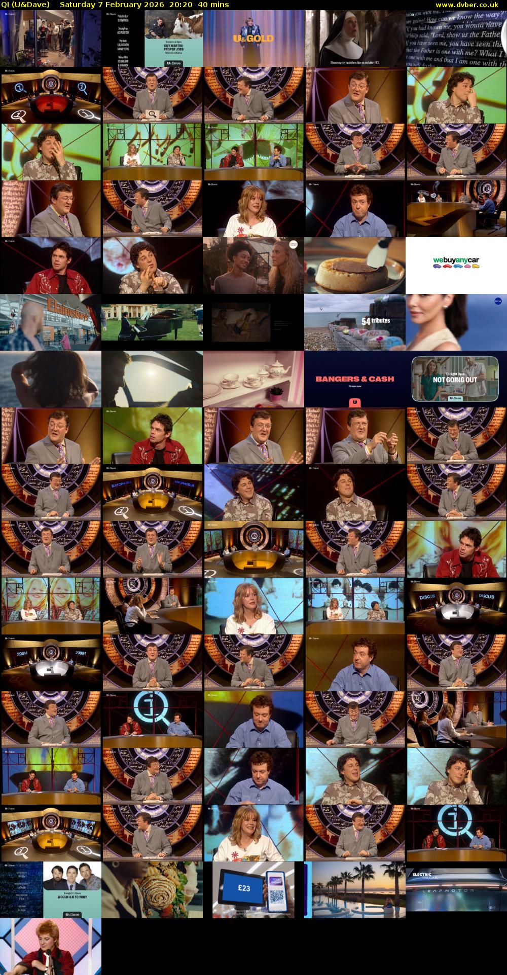 QI (U&Dave) Saturday 7 February 2026 20:20 - 21:00