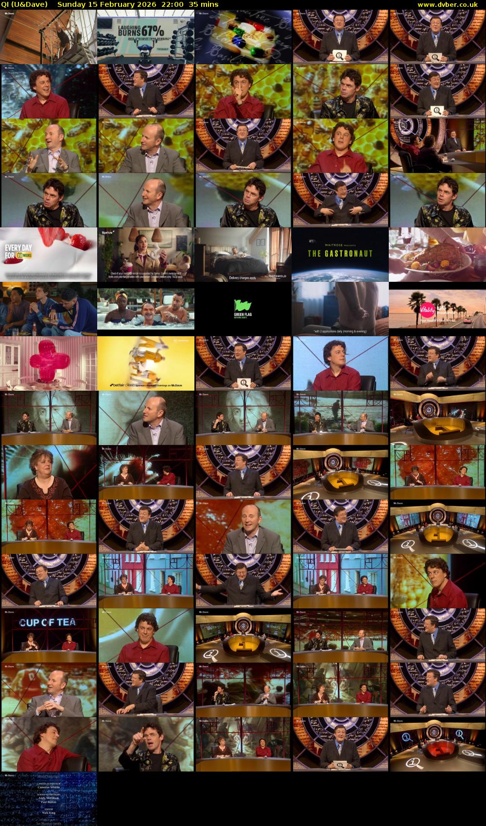 QI (U&Dave) Sunday 15 February 2026 22:00 - 22:35