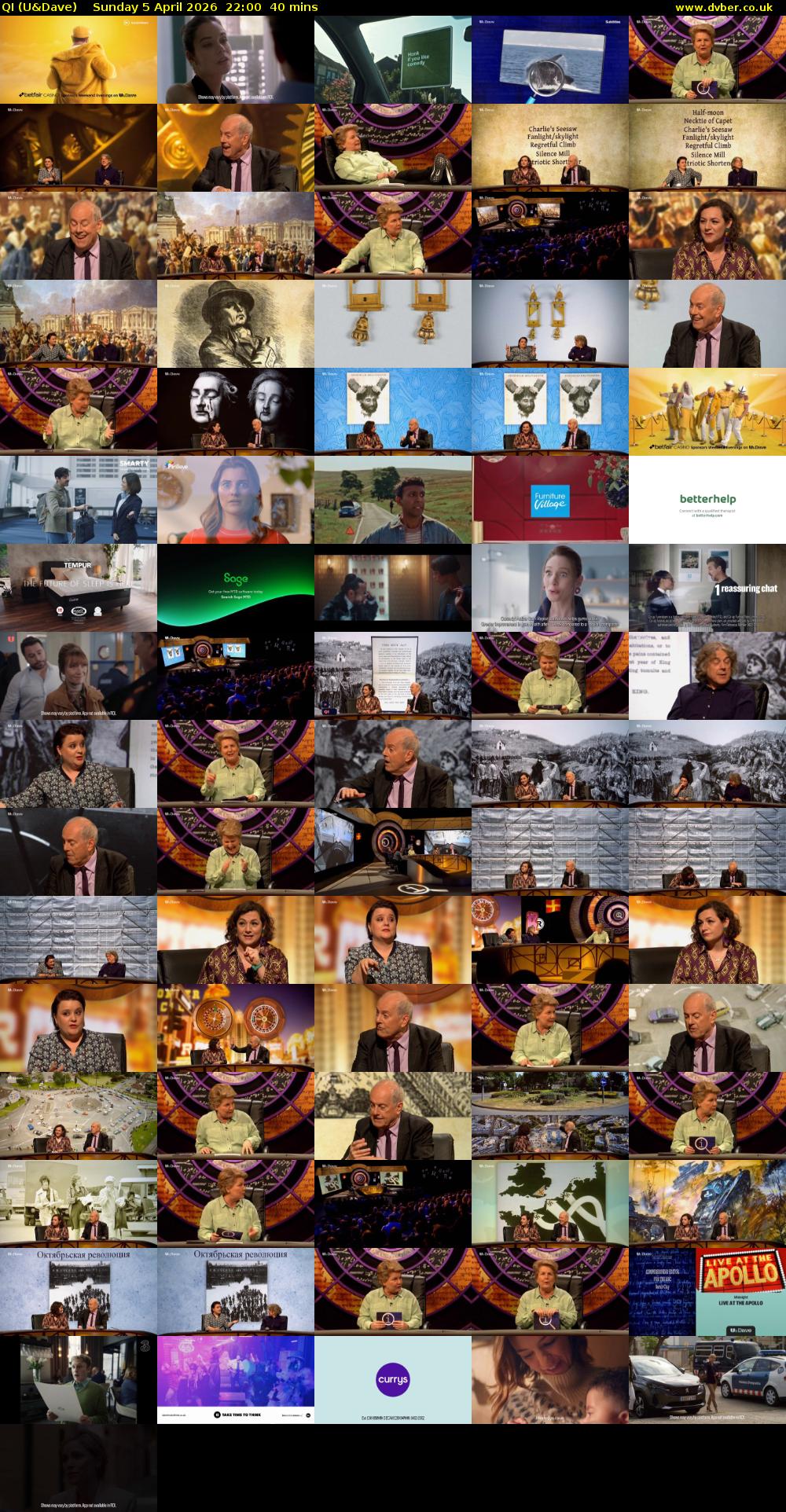 QI (U&Dave) Sunday 5 April 2026 22:00 - 22:40