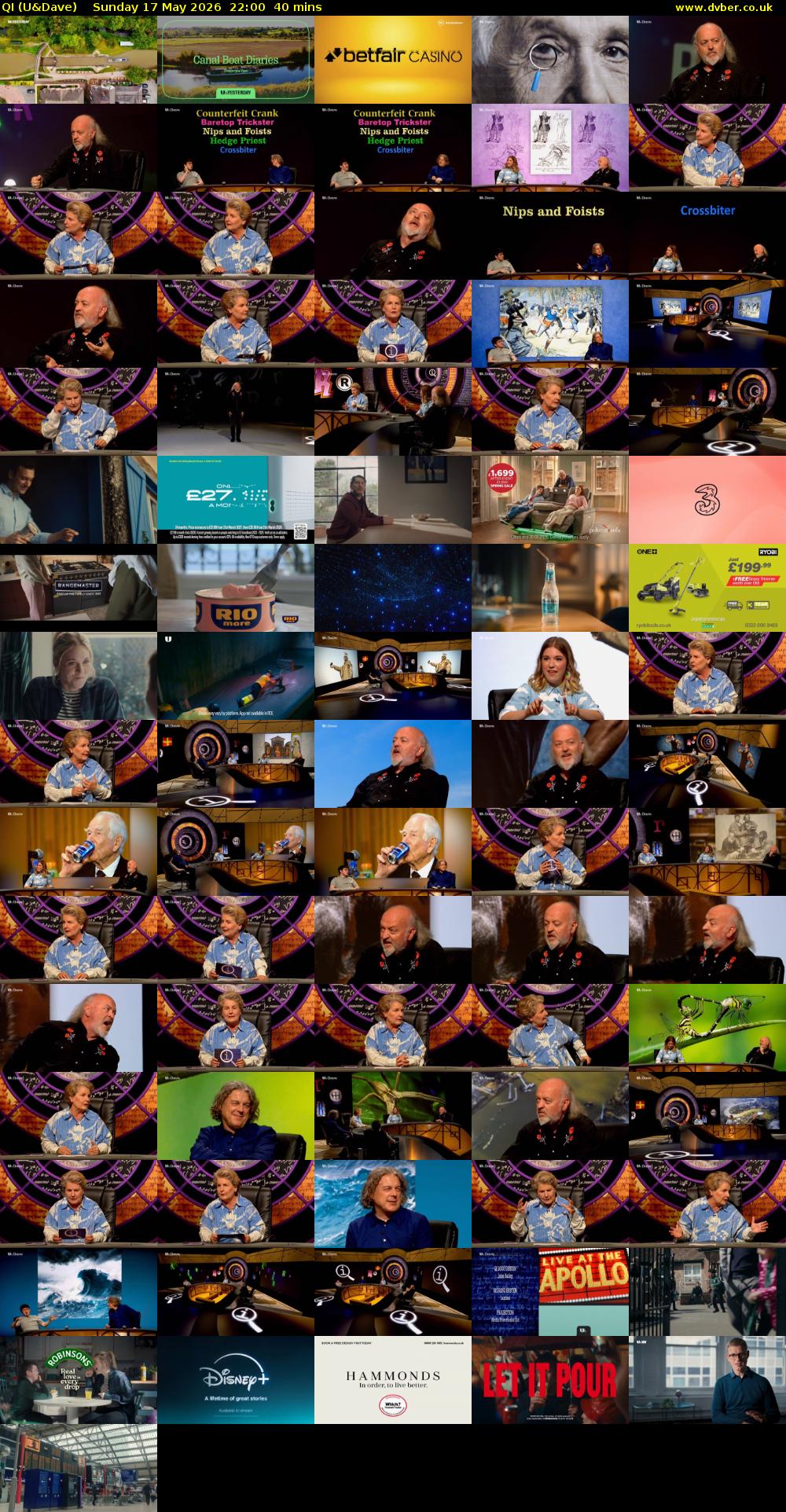 QI (U&Dave) Sunday 17 May 2026 22:00 - 22:40