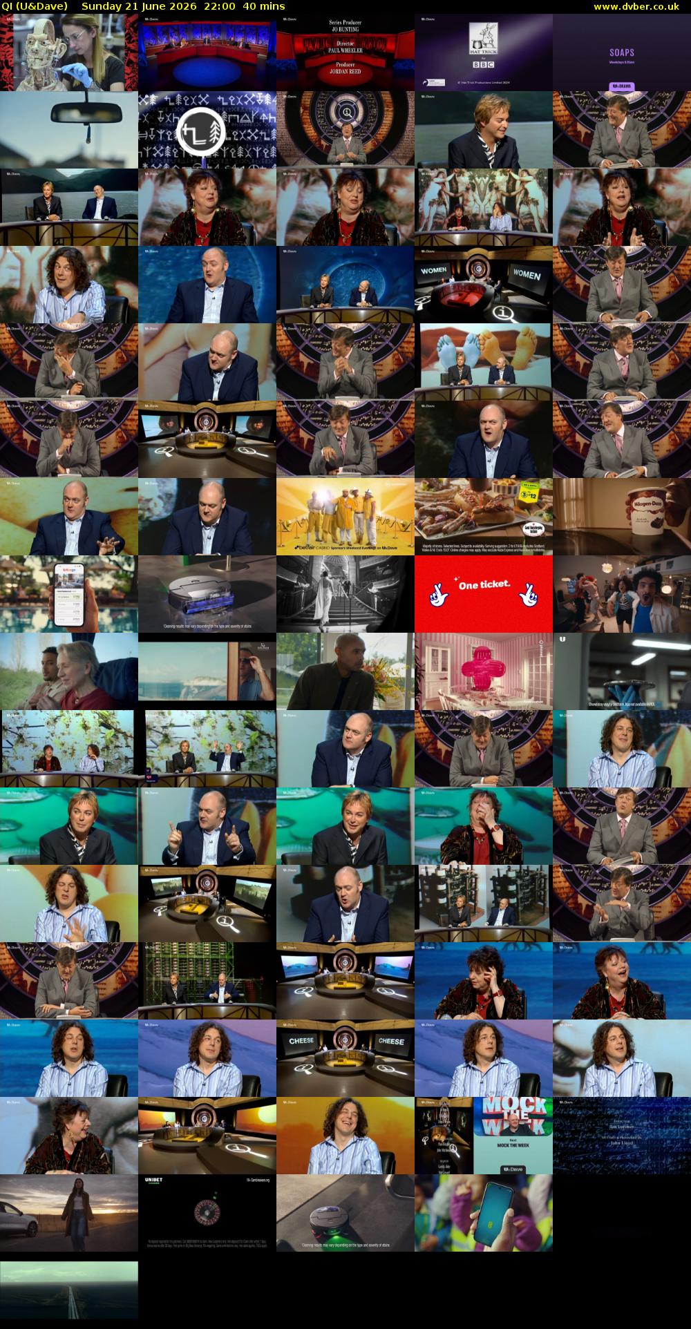 QI (U&Dave) Sunday 21 June 2026 22:00 - 22:40