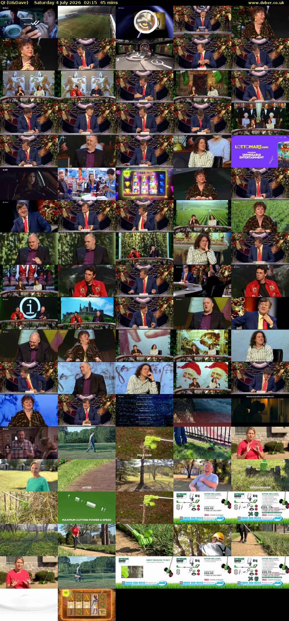 QI (U&Dave) Saturday 4 July 2026 02:15 - 03:00
