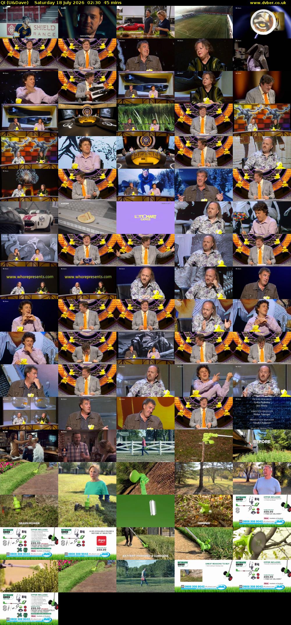 QI (U&Dave) Saturday 18 July 2026 02:30 - 03:15