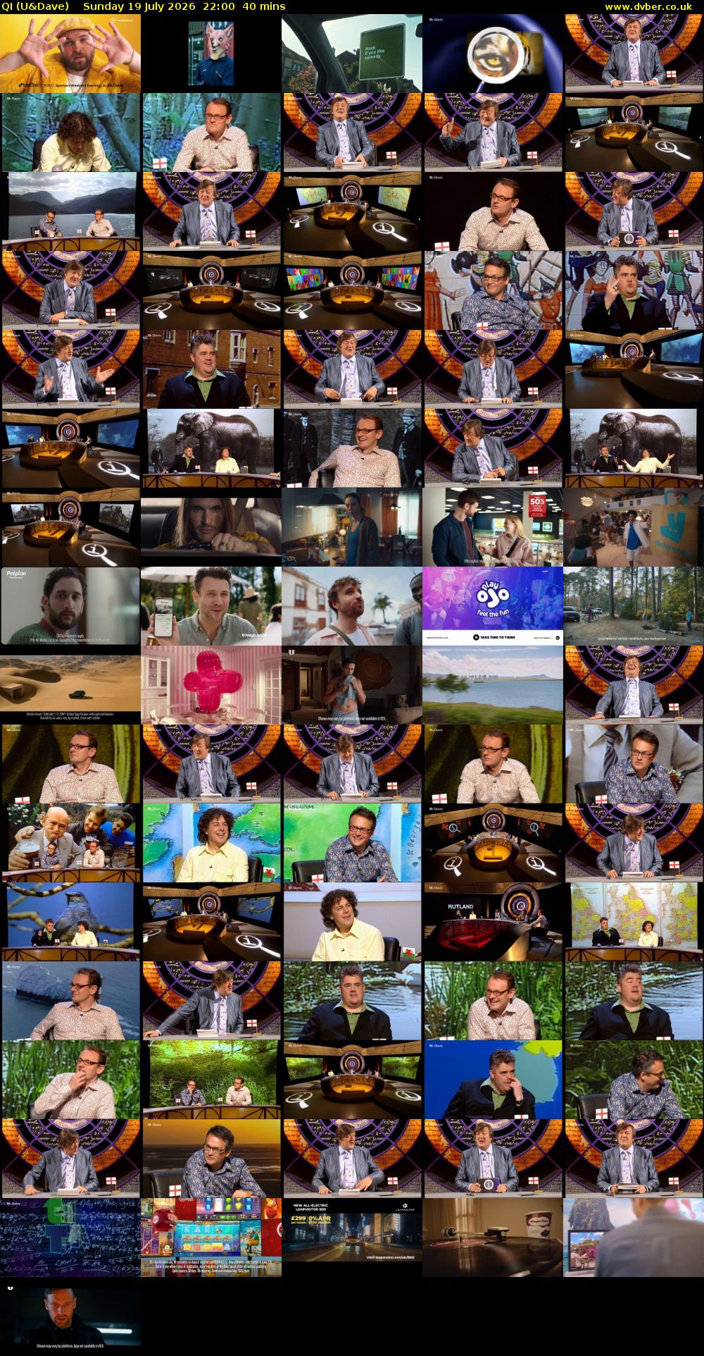QI (U&Dave) Sunday 19 July 2026 22:00 - 22:40