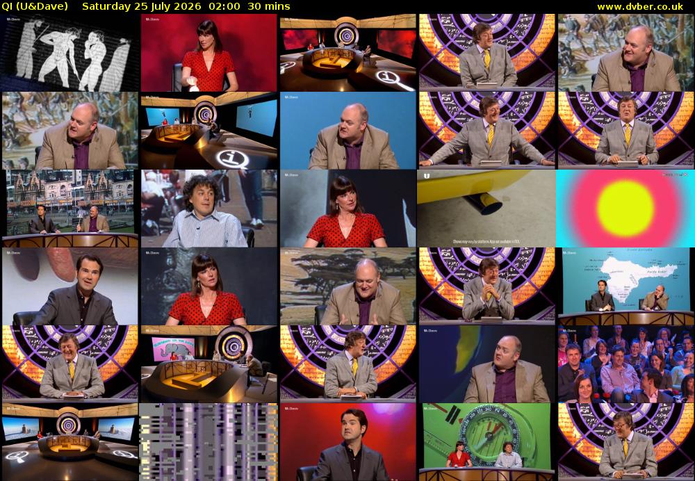 QI (U&Dave) Saturday 25 July 2026 02:00 - 02:30