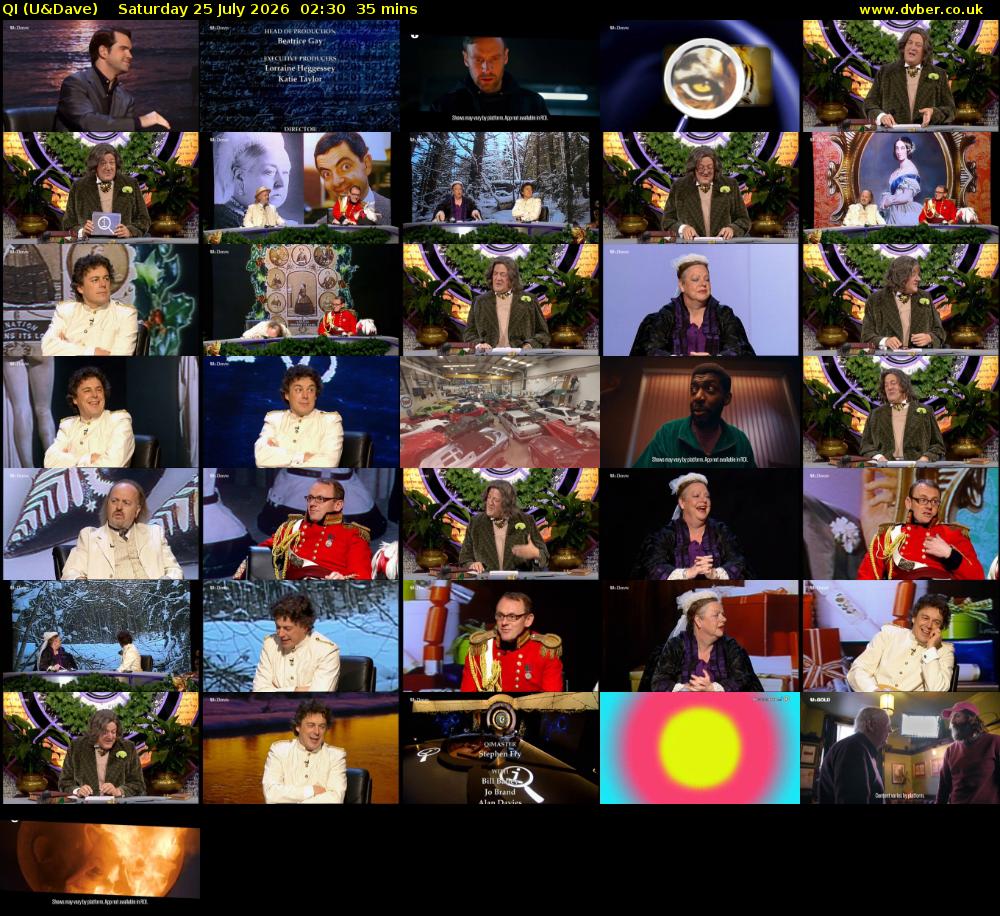 QI (U&Dave) Saturday 25 July 2026 02:30 - 03:05
