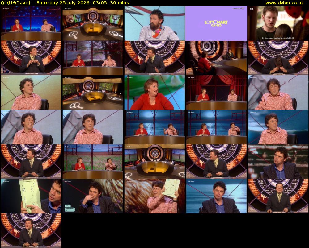 QI (U&Dave) Saturday 25 July 2026 03:05 - 03:35