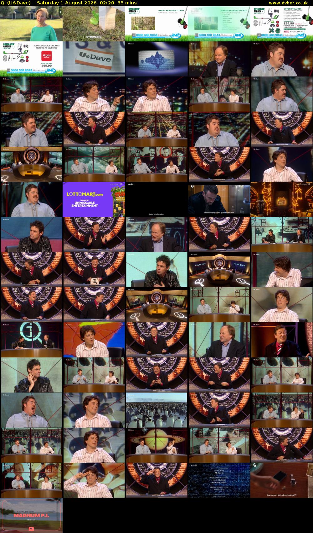 QI (U&Dave) Saturday 1 August 2026 02:20 - 02:55
