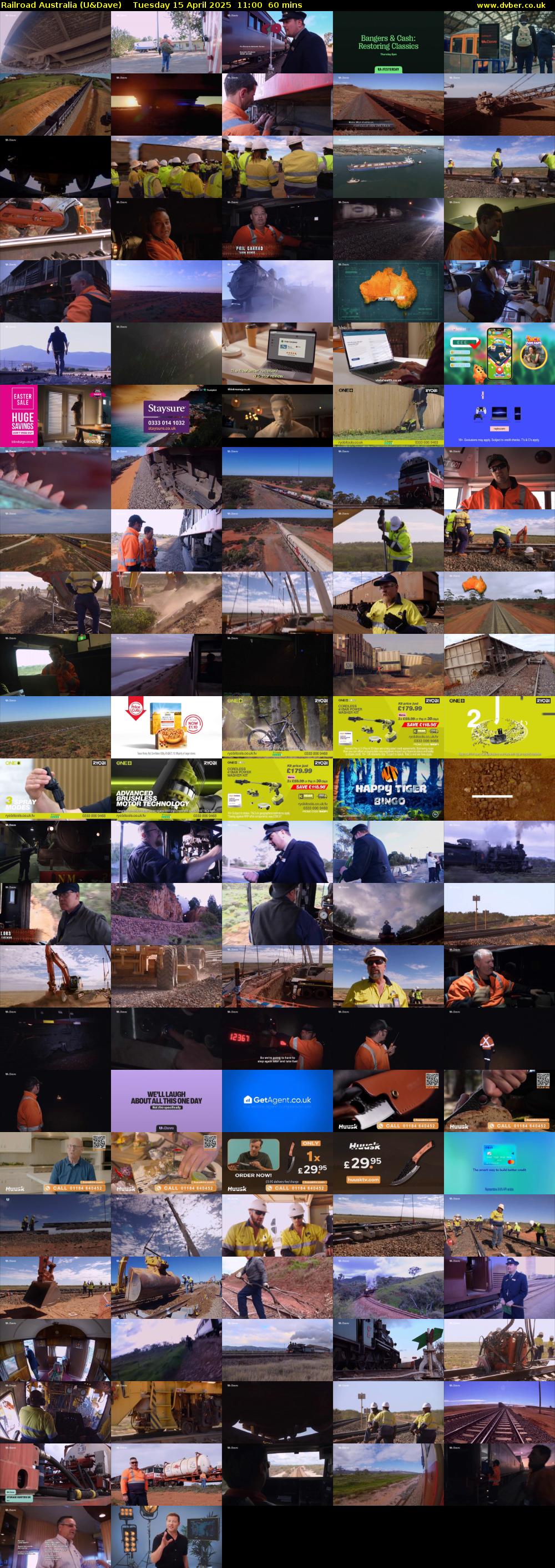 Railroad Australia (U&Dave) Tuesday 15 April 2025 11:00 - 12:00