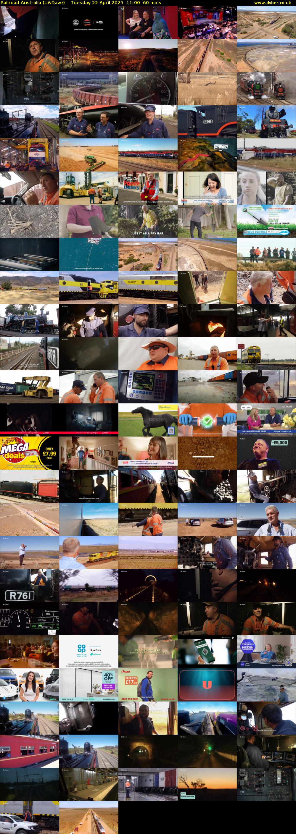 Railroad Australia (U&Dave) Tuesday 22 April 2025 11:00 - 12:00