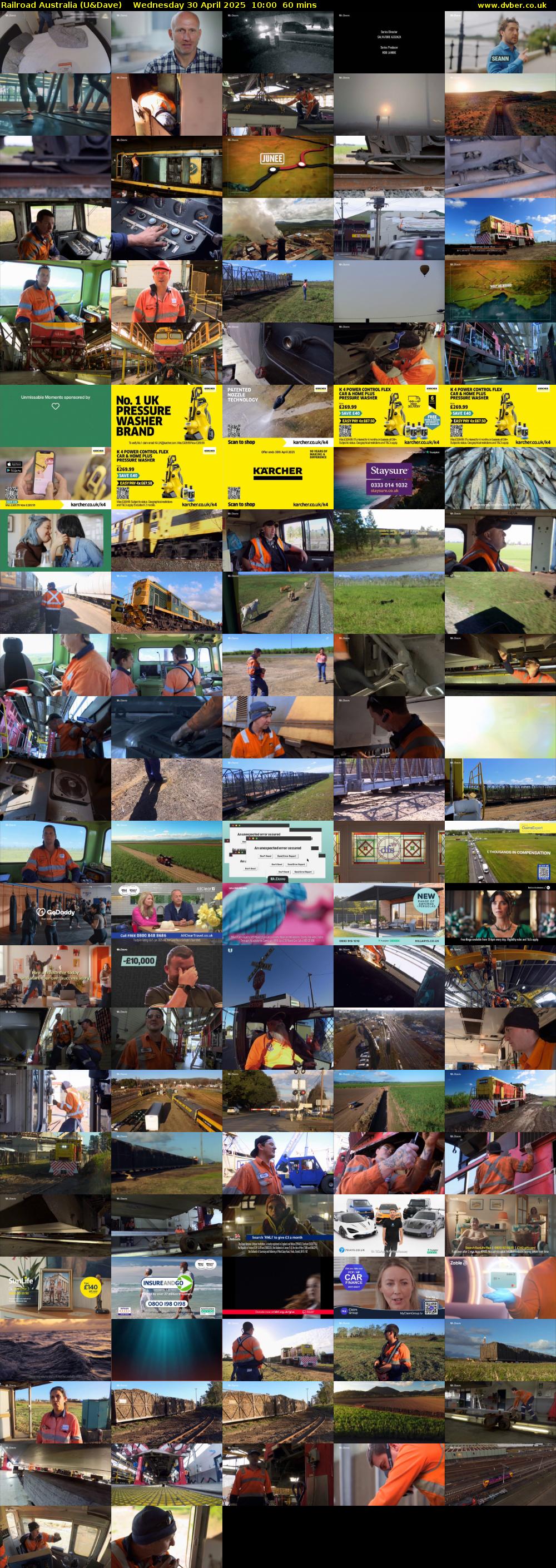 Railroad Australia (U&Dave) Wednesday 30 April 2025 10:00 - 11:00
