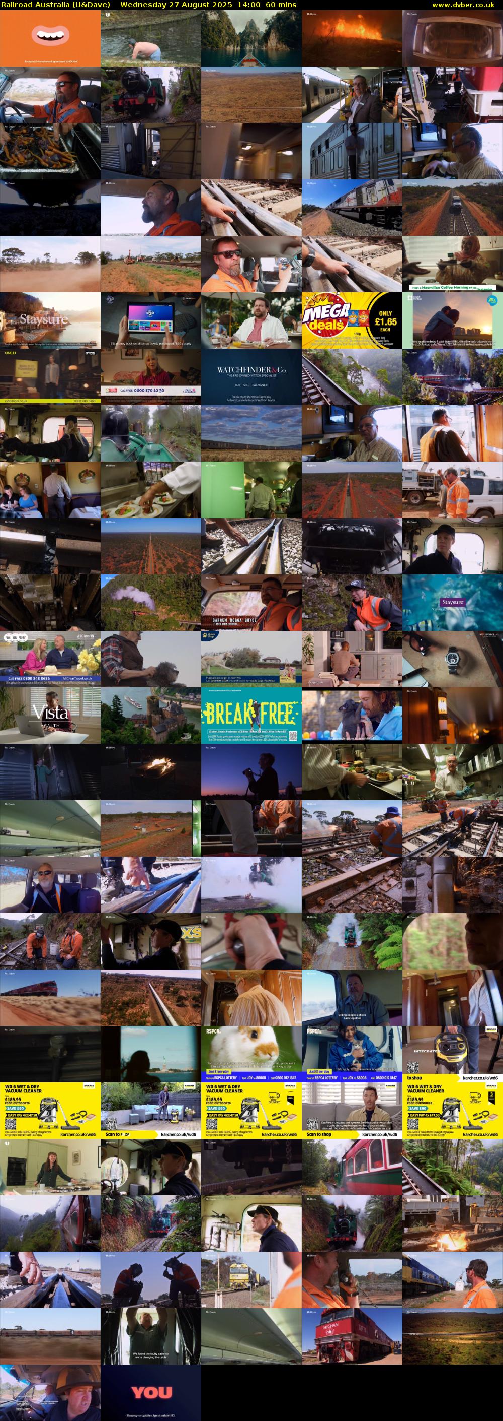 Railroad Australia (U&Dave) Wednesday 27 August 2025 14:00 - 15:00