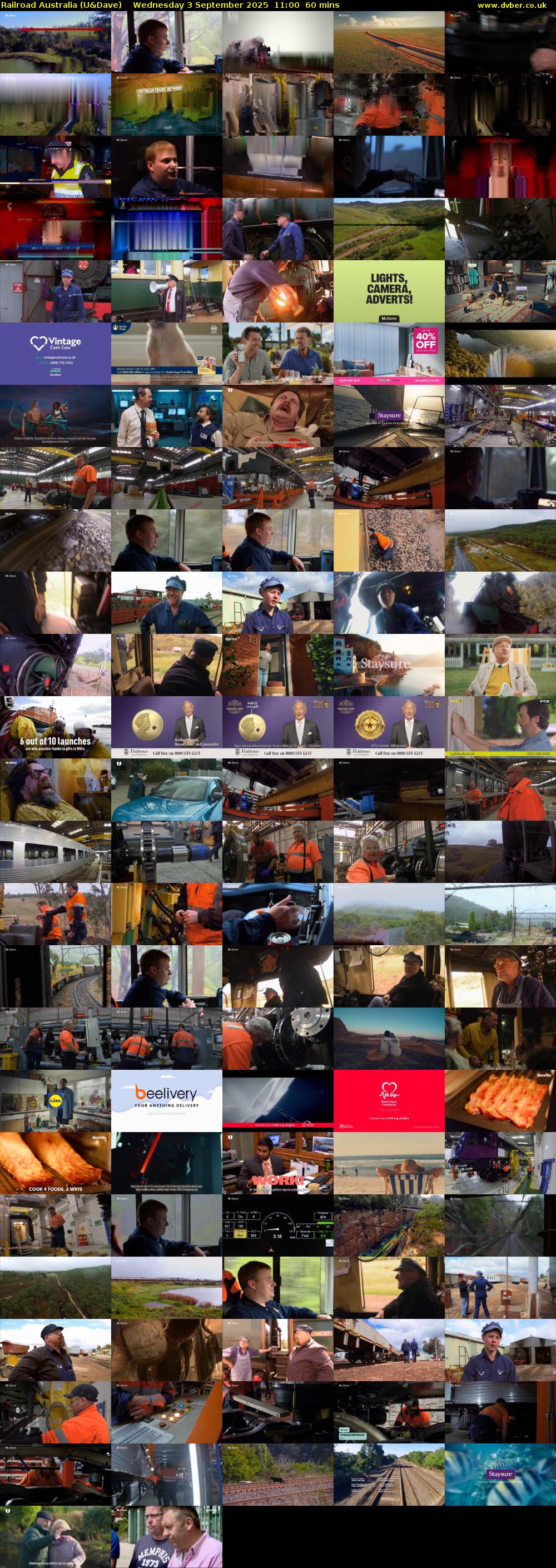 Railroad Australia (U&Dave) Wednesday 3 September 2025 11:00 - 12:00
