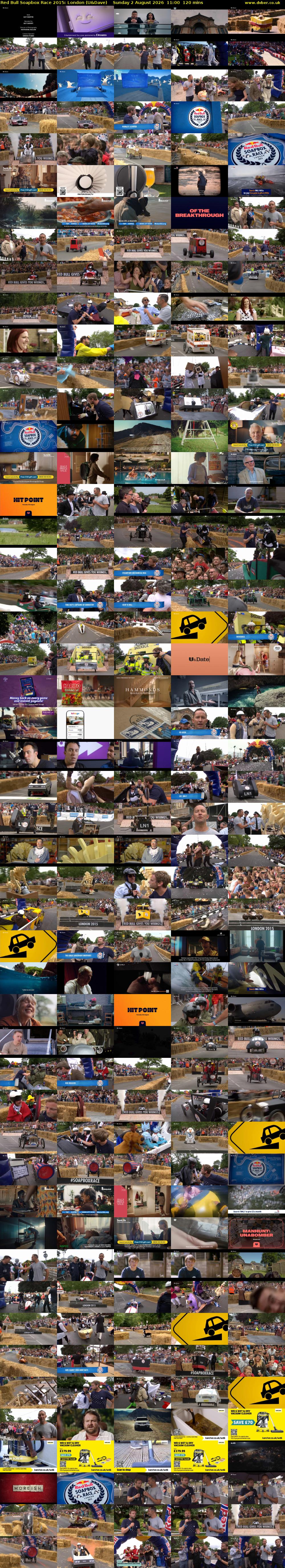 Red Bull Soapbox Race 2015: London (U&Dave) Sunday 2 August 2026 11:00 - 13:00