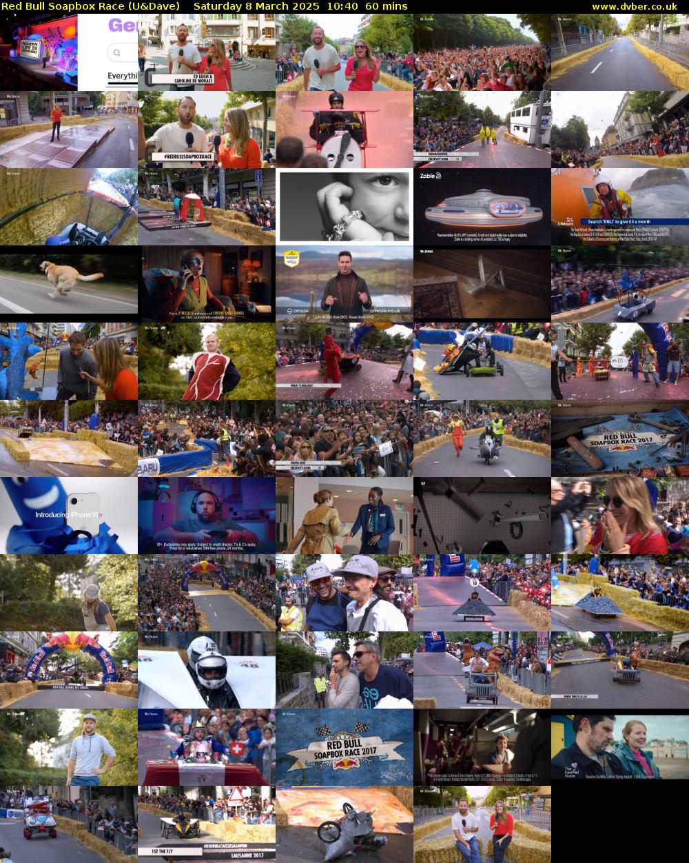 Red Bull Soapbox Race (U&Dave) Saturday 8 March 2025 10:40 - 11:40