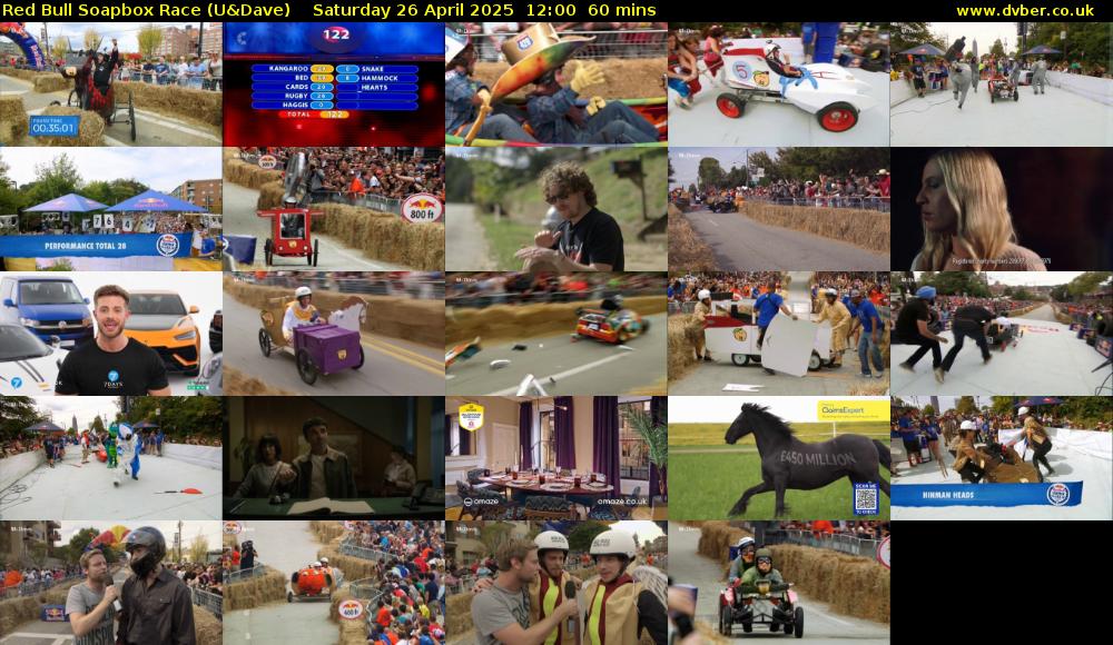 Red Bull Soapbox Race (U&Dave) Saturday 26 April 2025 12:00 - 13:00
