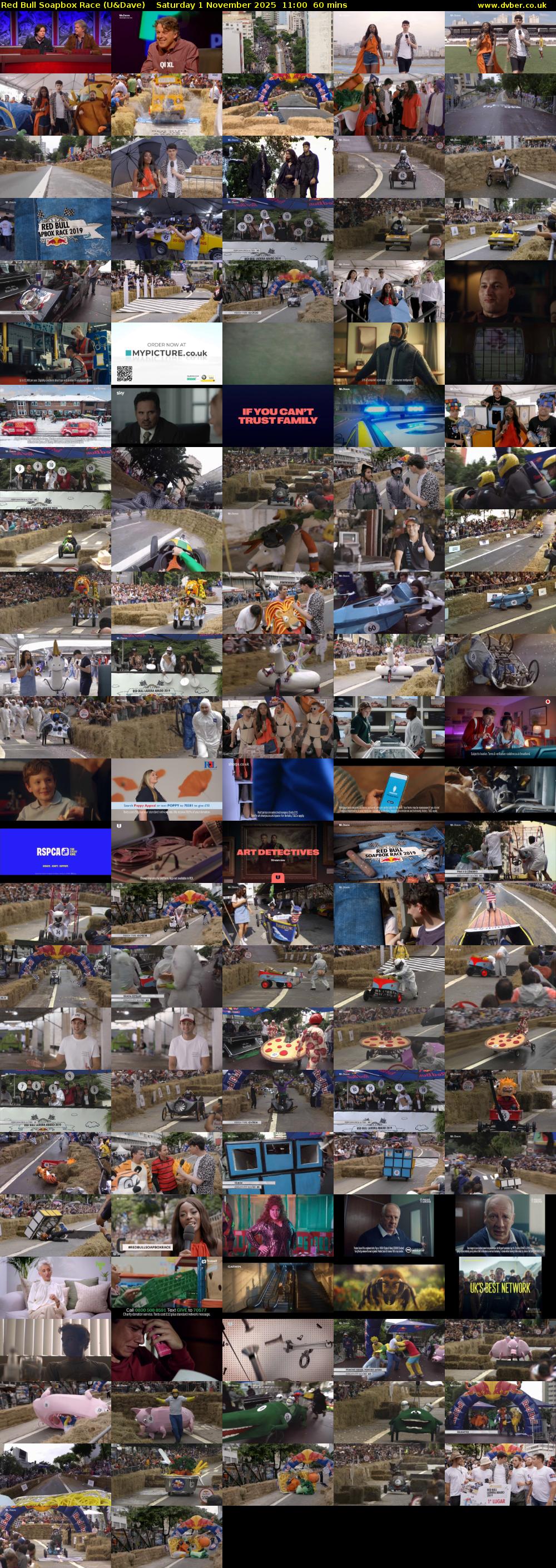 Red Bull Soapbox Race (U&Dave) Saturday 1 November 2025 11:00 - 12:00